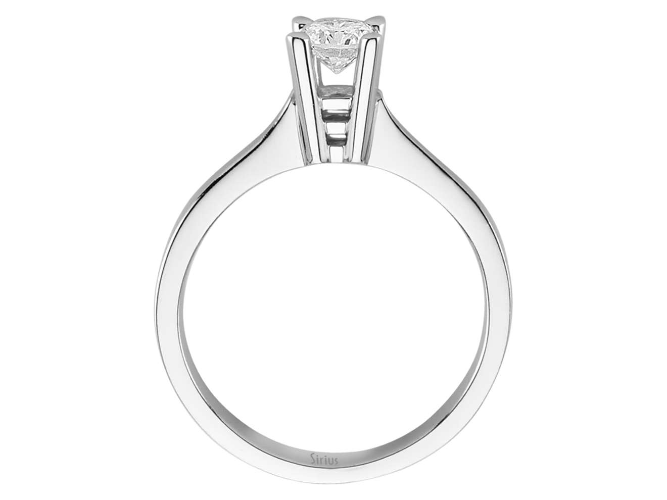 Bague solitaire avec diamant de laboratoire de 0,41 ct – Or Blanc 14 carats | Élégante et classique – Bijoux haut de gamme de Rosy Lab Diamonds