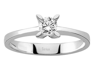Solitärring mit 0,30 Karat Brillant – 14K Weißgold