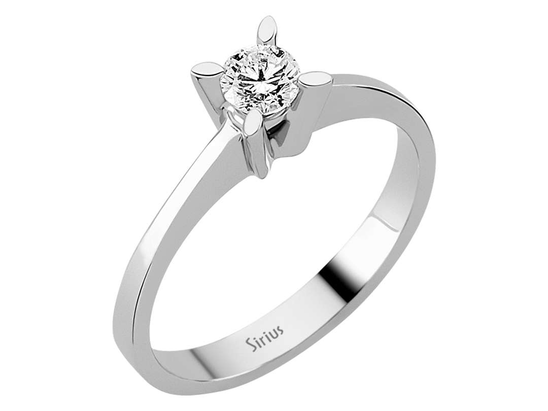 Solitärring mit 0,30 Karat Brillant – 14K Weißgold