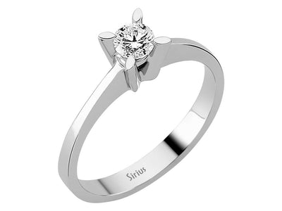 Solitärring mit 0,30 Karat Brillant – 14K Weißgold