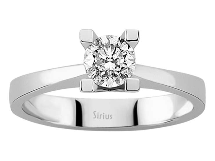 Solitärring mit 0,55 Karat Brillant – 14K Weißgold