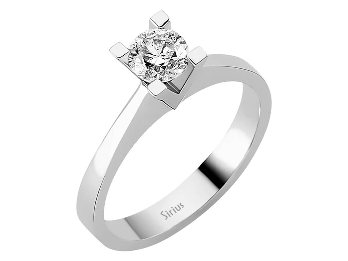 Solitärring mit 0,55 Karat Brillant – 14K Weißgold