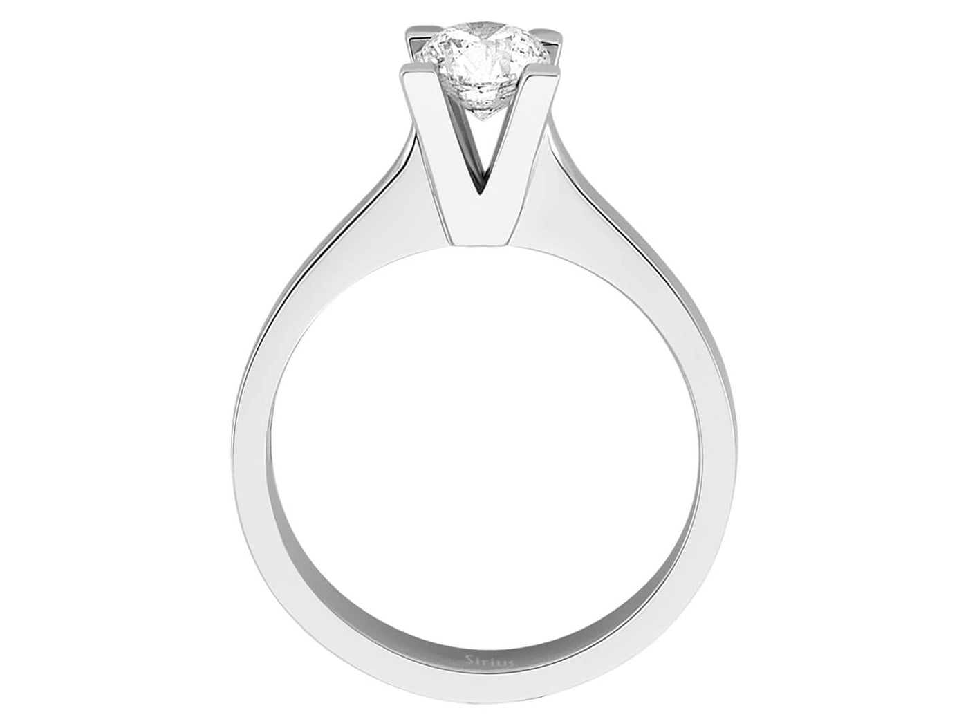 Bague solitaire 0,70 ct Diamant Brillant - Or Blanc 14 carats - Intemporelle & Élégante - Bijoux haut de gamme de Rosy Lab Diamonds
