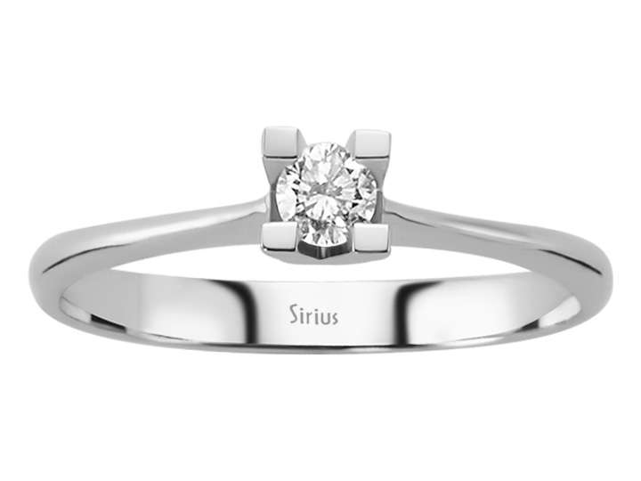 Solitär-Ring mit laborgezüchtetem Diamanten – 0,16 Karat in 14K Weißgold