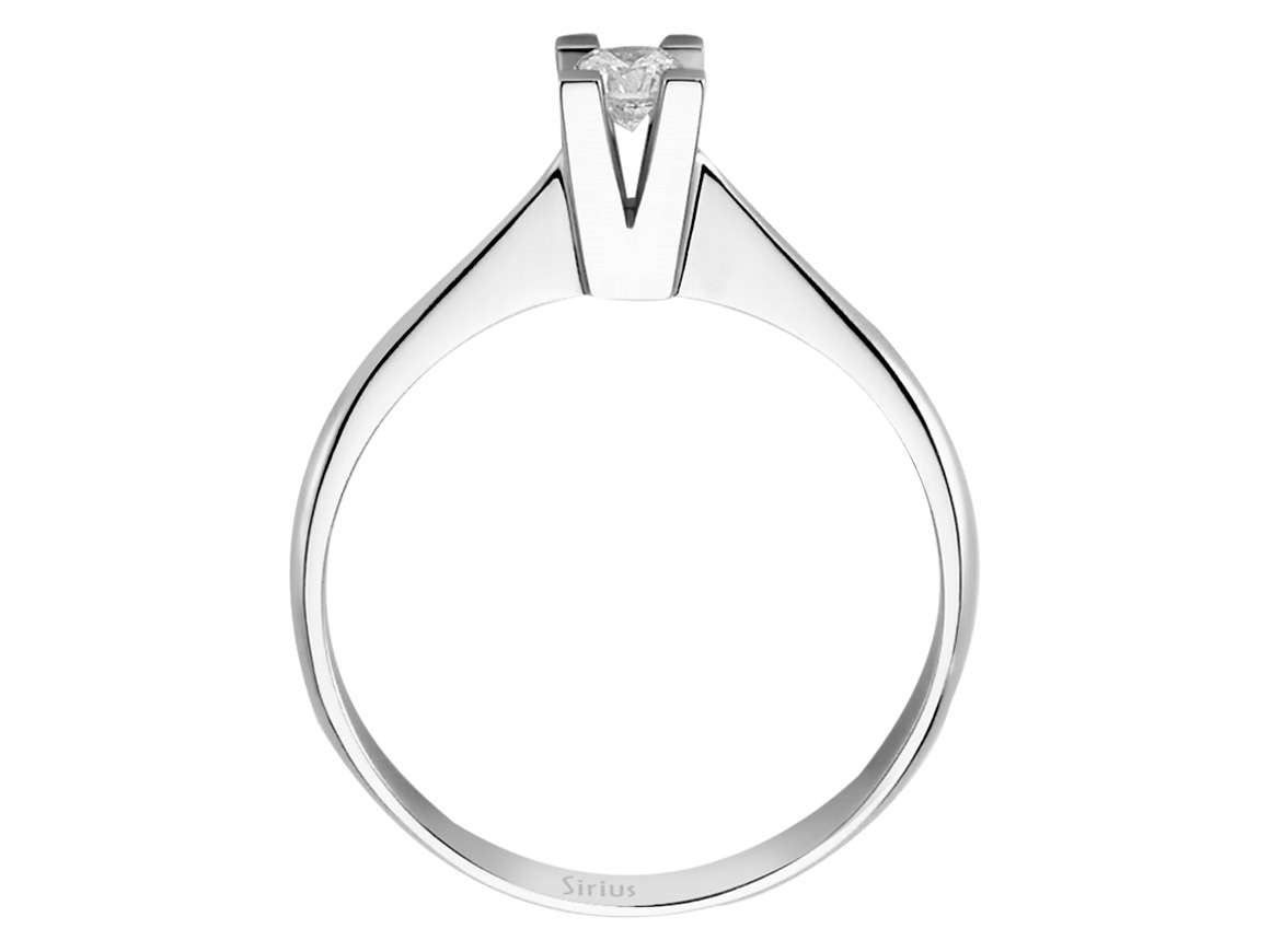 Solitär-Ring mit laborgezüchtetem Diamanten – 0,16 Karat in 14K Weißgold