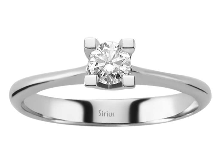 Ring mit Diamant & Labordiamanten in 14K Weißgold | Rosy – hochwertiger Schmuck von Rosy Lab Diamonds