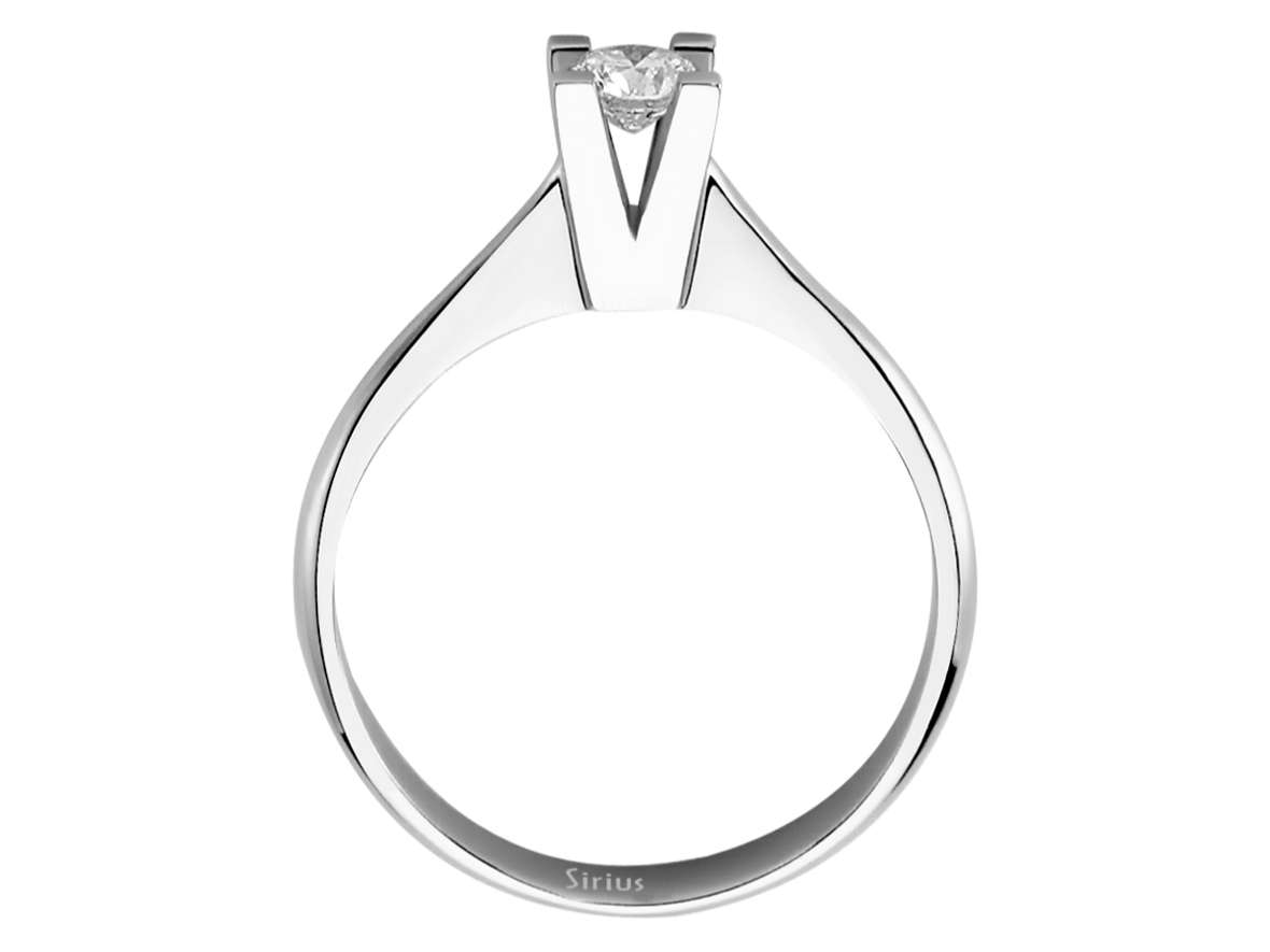 Solitär-Ring mit laborgezüchtetem Diamanten – 0,26 Karat in 14K Weißgold