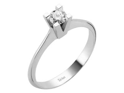 Solitär-Ring mit laborgezüchtetem Diamanten – 0,26 Karat in 14K Weißgold