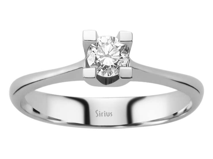 Ring mit Diamant & Labordiamanten in 14K Weißgold | Rosy – hochwertiger Schmuck von Rosy Lab Diamonds