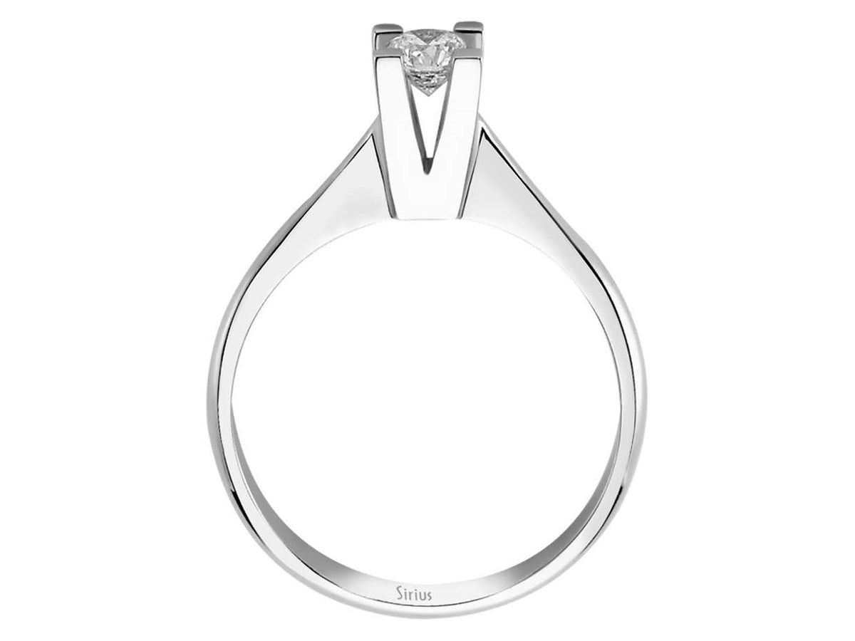 Ring mit Diamant & Labordiamanten in 14K Weißgold | Rosy – hochwertiger Schmuck von Rosy Lab Diamonds