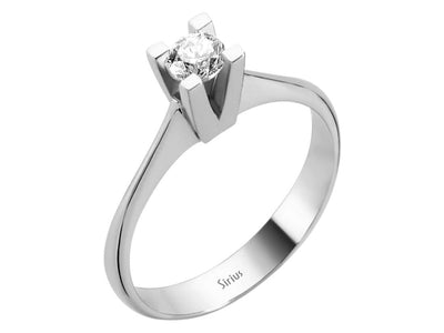 Solitär-Ring mit laborgezüchtetem Diamanten – 0,31 Karat in 14K Weißgold