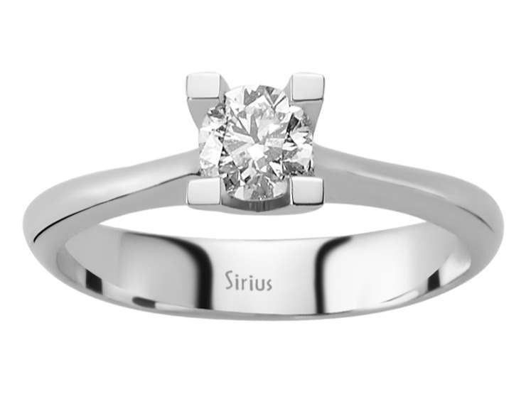 Solitär-Ring mit laborgezüchtetem Diamanten – 0,46 Karat in 14K Weißgold