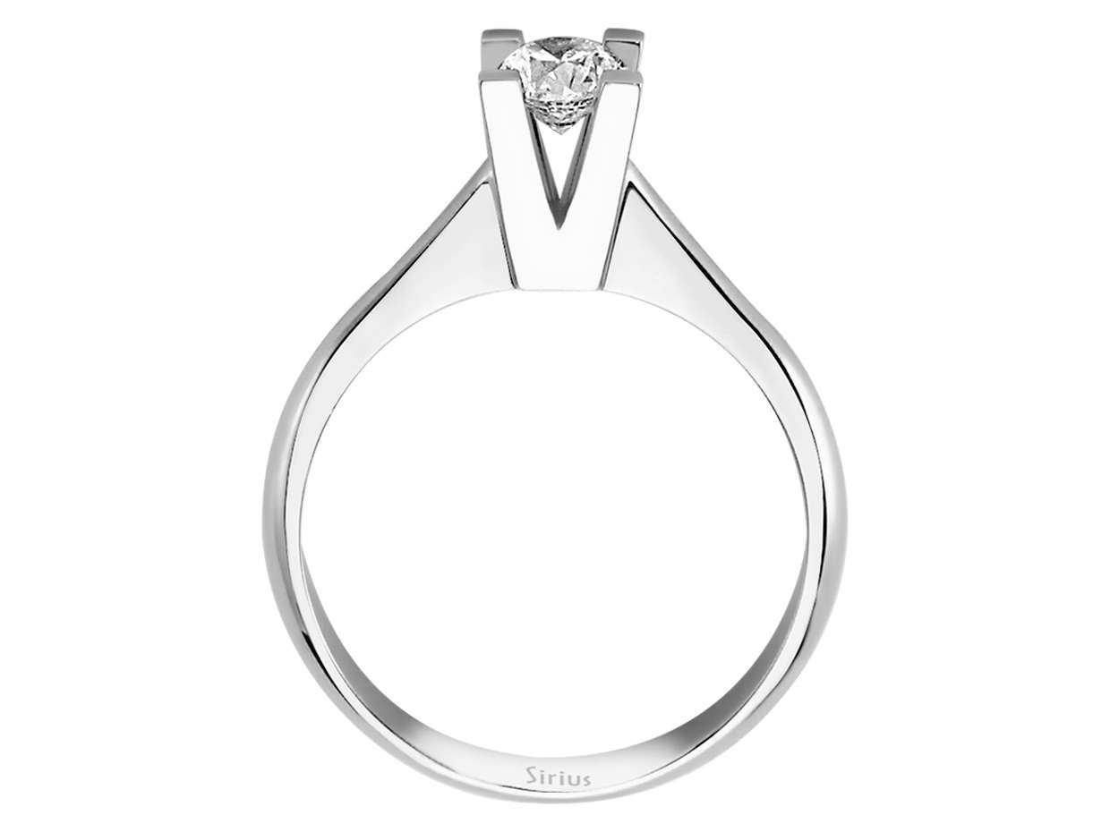 Solitär-Ring mit laborgezüchtetem Diamanten – 0,46 Karat in 14K Weißgold