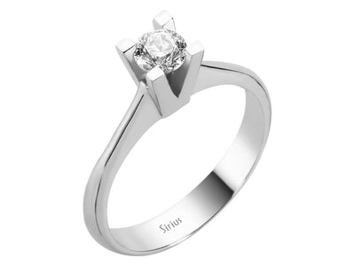 Solitär-Ring mit laborgezüchtetem Diamanten – 0,46 Karat in 14K Weißgold