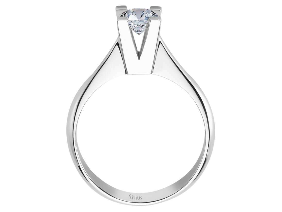 Solitaire ring with a 0.60 ct lab-grown diamond in 14K White Gold - high-quality Jewelry from Rosy Lab Diamonds