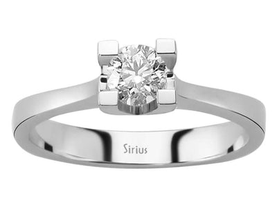 Solitärring mit laborgezüchtetem Diamanten – 0,46 Karat in 14K Weißgold