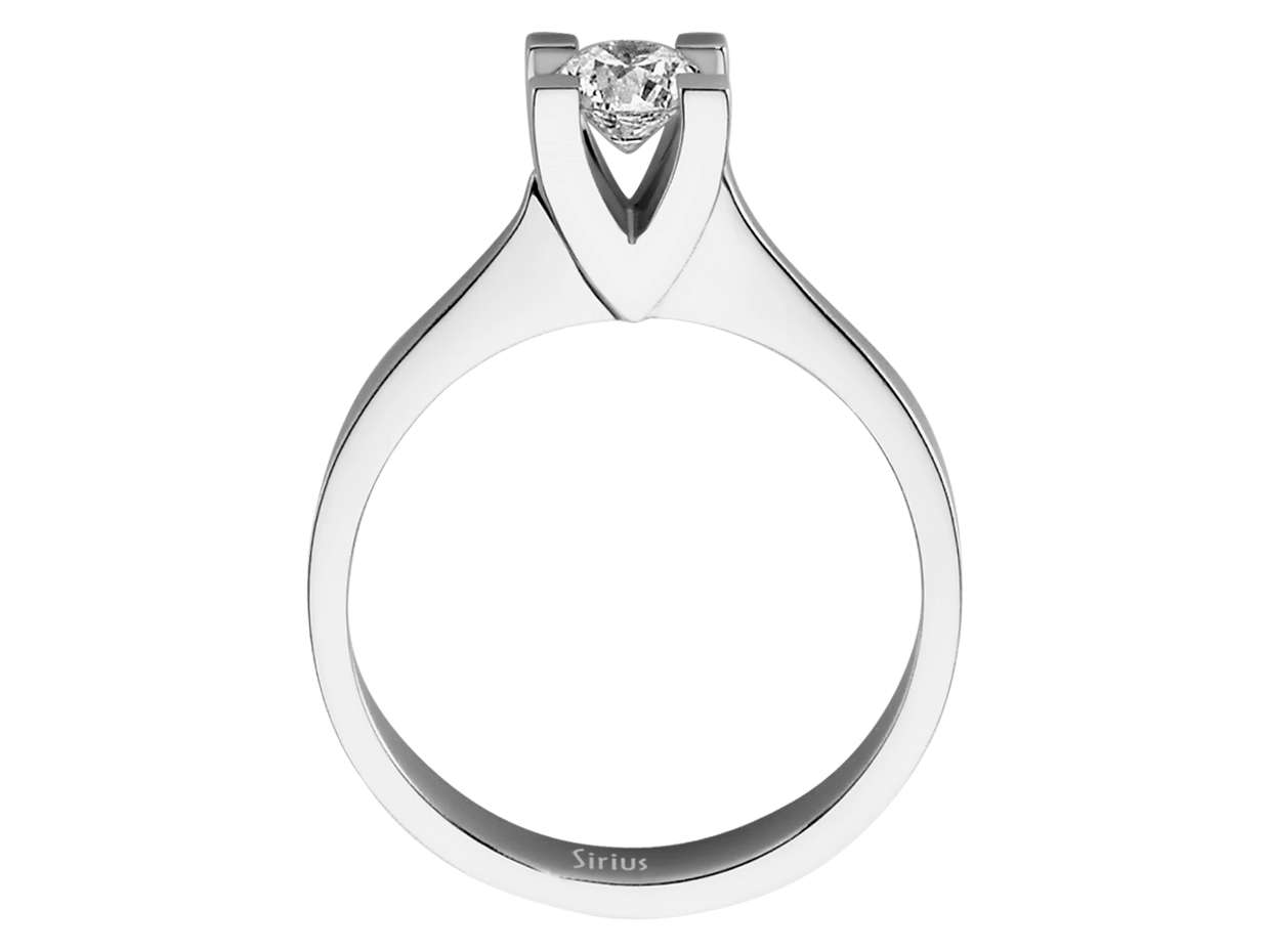 Solitärring mit laborgezüchtetem Diamanten – 0,46 Karat in 14K Weißgold