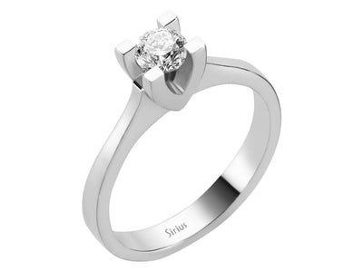 Solitärring mit laborgezüchtetem Diamanten – 0,46 Karat in 14K Weißgold