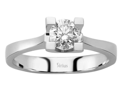 Solitärring mit laborgezüchtetem Diamanten – 0,65 Karat in 14K Weißgold