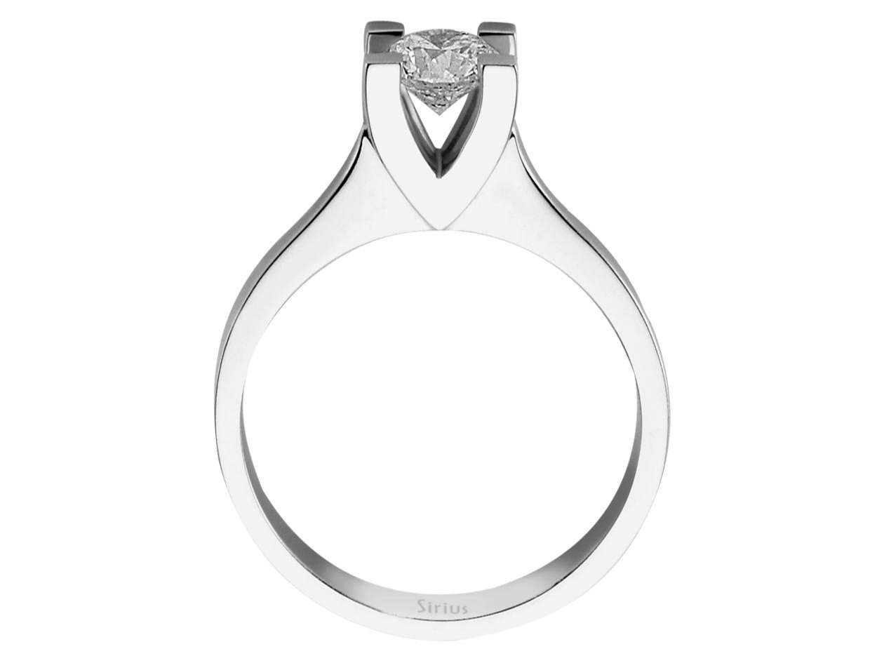 14K Beyaz Altın içinde 0,65 ct laboratuvarda yetiştirilmiş elmaslı Tektaş Yüzük - Rosy Lab Diamonds’tan yüksek kaliteli Mücevher