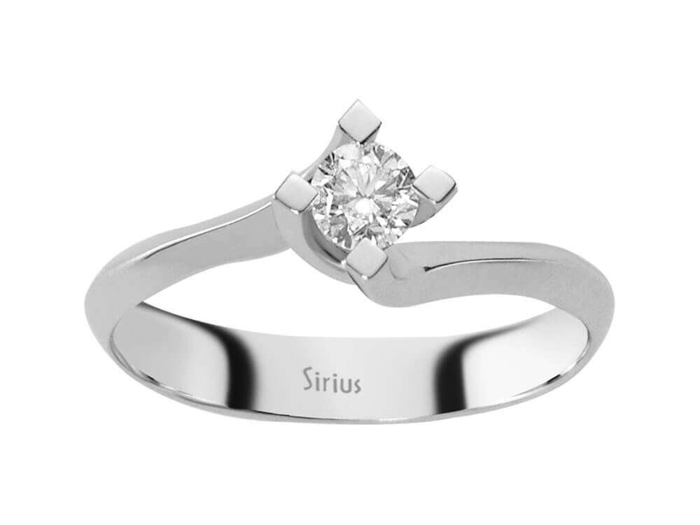 Solitärring mit 0,25 ct laborgezüchtetem Diamant in 14K Weißgold - hochwertiger Schmuck von Rosy Lab Diamonds