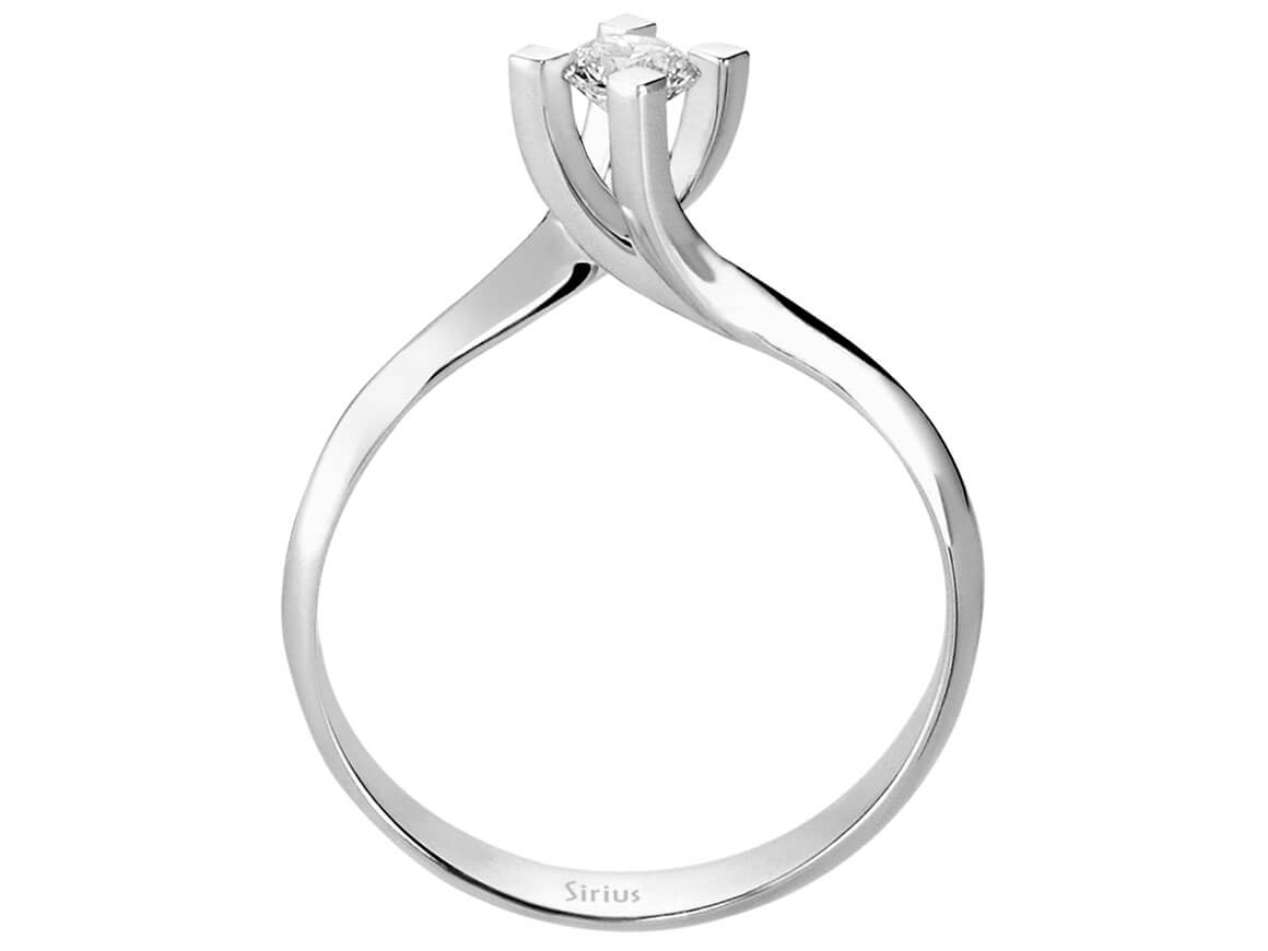 Solitärring mit 0,25 ct laborgezüchtetem Diamant in 14K Weißgold - hochwertiger Schmuck von Rosy Lab Diamonds