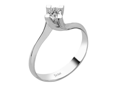 Zarter Solitärring mit laborgezüchtetem Diamant – 0,25 Karat in 14K Weißgold