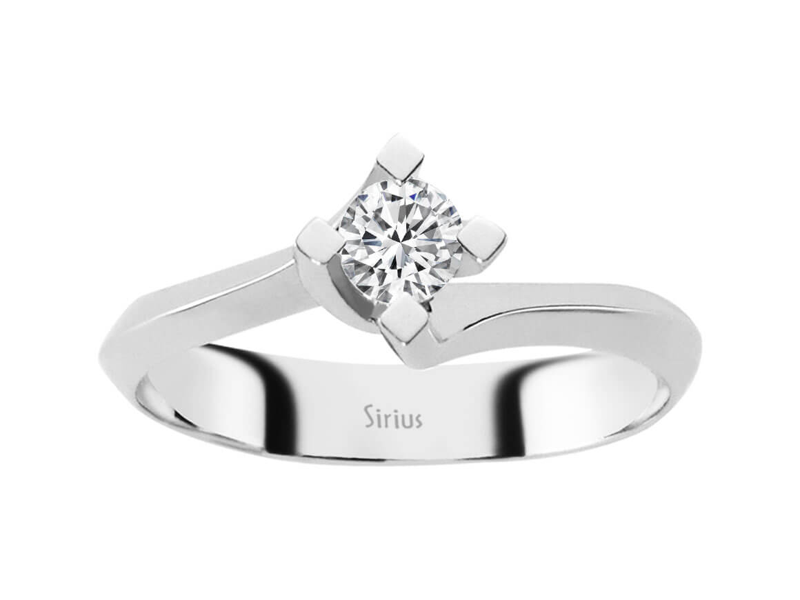 Eleganter Solitärring mit laborgezüchtetem Diamant – 0,30 Karat in 14K Weißgold