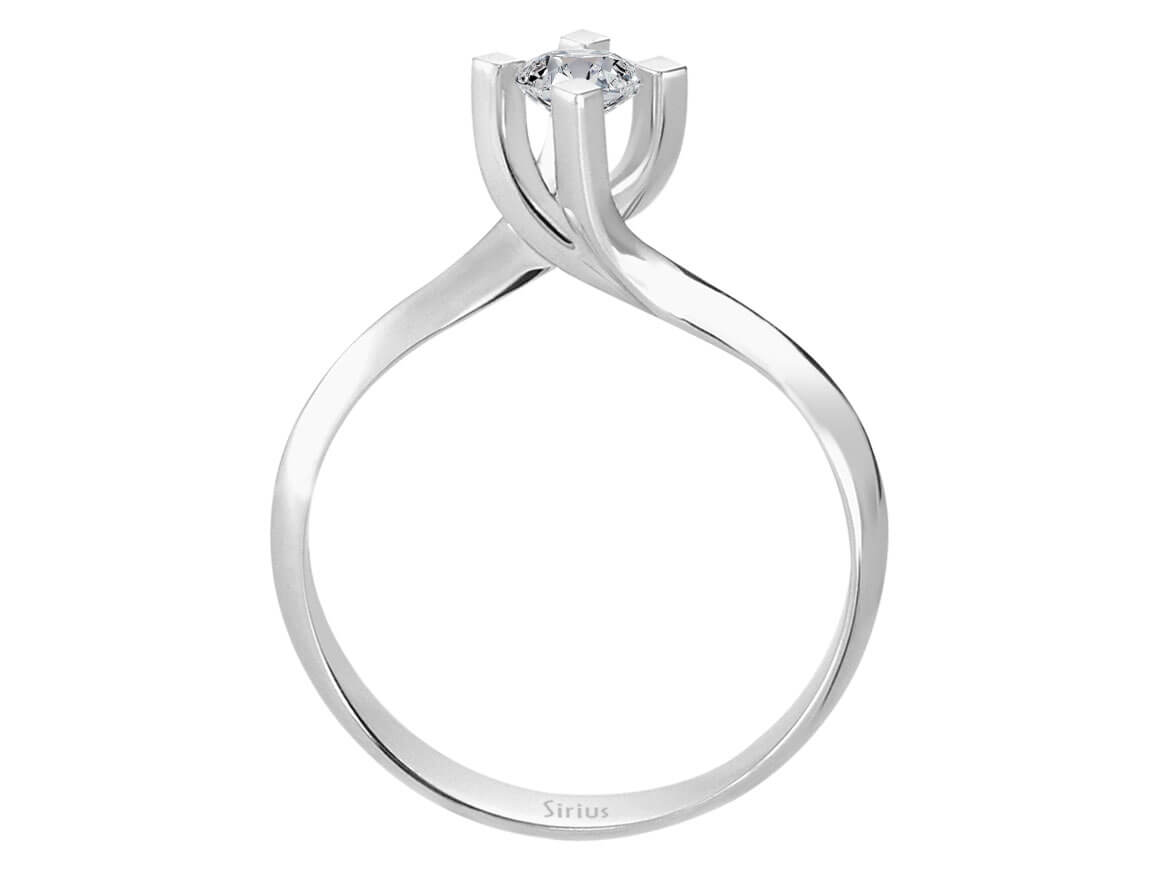 Eleganter Solitärring mit laborgezüchtetem Diamant – 0,30 Karat in 14K Weißgold