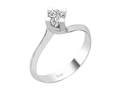 Eleganter Solitärring mit laborgezüchtetem Diamant – 0,30 Karat in 14K Weißgold