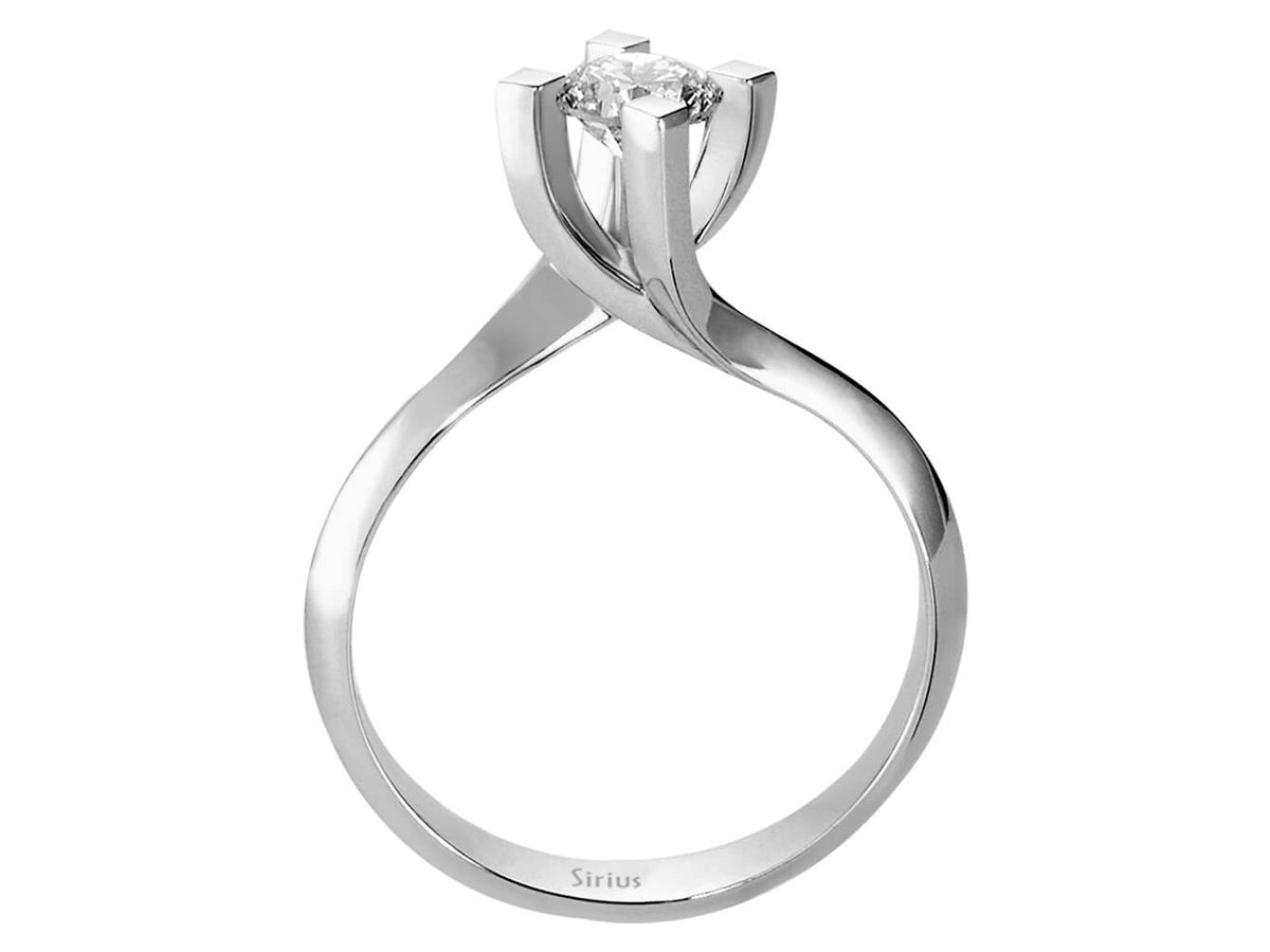 Solitärring mit 0,55 ct laborgezüchtetem Diamant in 14K Weißgold - hochwertiger Schmuck von Rosy Lab Diamonds
