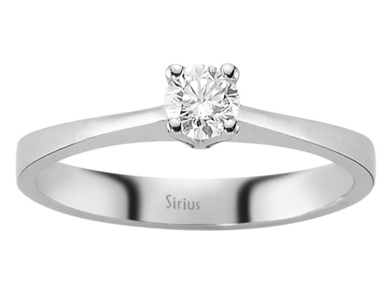 Bague solitaire avec Diamant de 0,24 ct cultivé en laboratoire en Or Blanc 14 carats – Bijoux haut de gamme de Rosy Lab Diamonds