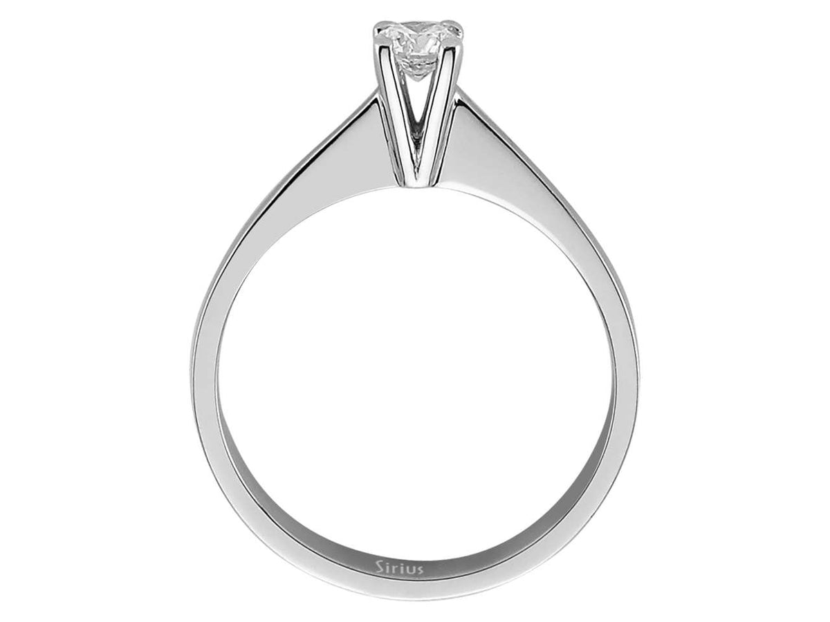 Bague solitaire avec Diamant de 0,24 ct cultivé en laboratoire en Or Blanc 14 carats – Bijoux haut de gamme de Rosy Lab Diamonds