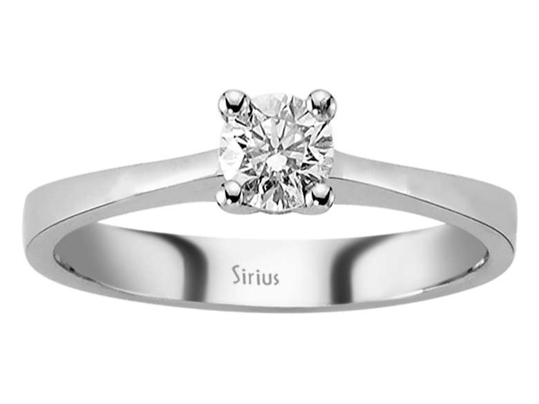Klassischer Solitärring mit laborgezüchtetem Diamant – 0,35 Karat in 14K Weißgold