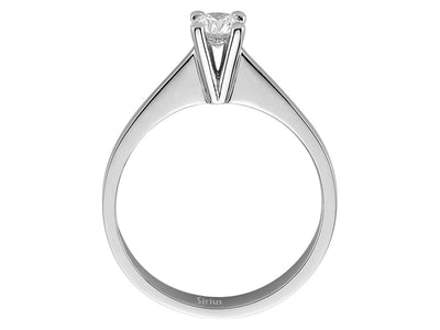 Klassischer Solitärring mit laborgezüchtetem Diamant – 0,35 Karat in 14K Weißgold