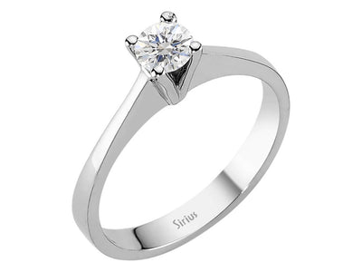 Klassischer Solitärring mit laborgezüchtetem Diamant – 0,35 Karat in 14K Weißgold