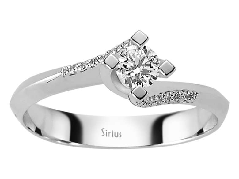 Bague en or blanc avec 0,31 ct de diamants de laboratoire en or 14 carats – Bijoux haut de gamme de Rosy Lab Diamonds