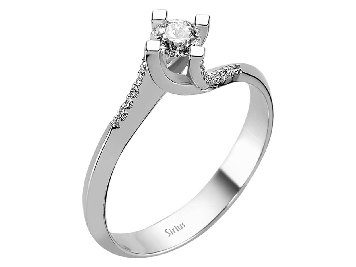 Bague en or blanc avec 0,31 ct de diamants de laboratoire en or 14 carats – Bijoux haut de gamme de Rosy Lab Diamonds