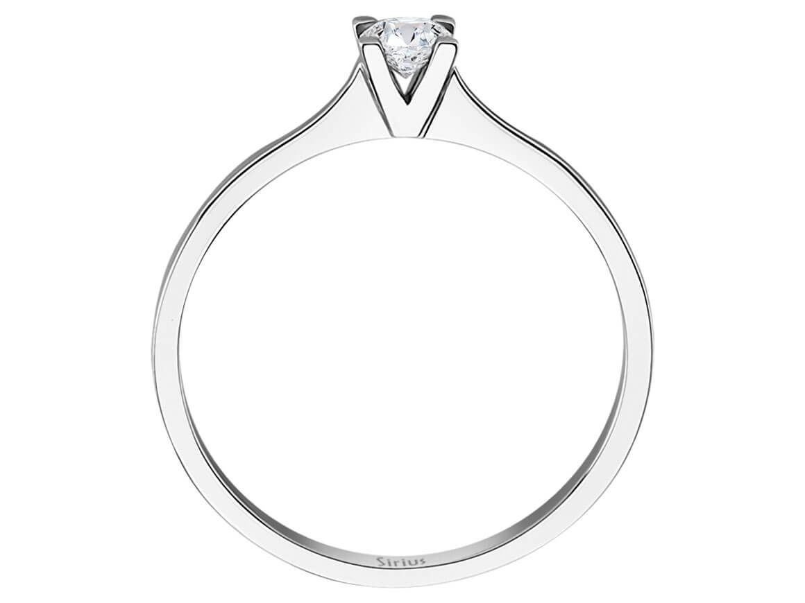 Feiner Solitärring mit 0,18 ct Labordiamant - 14K Weißgold - hochwertiger Schmuck von Rosy Lab Diamonds