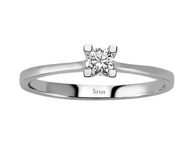 Zarter Solitärring mit 0,19 ct Labordiamant in Weißgold