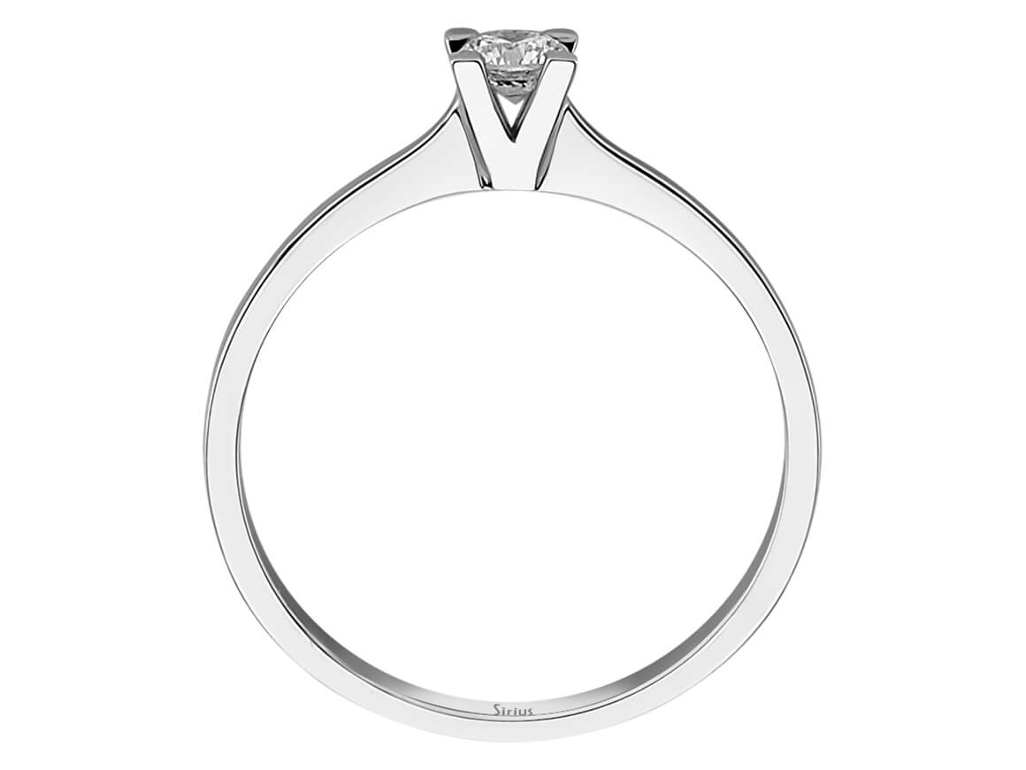 0,19 ct Laboratuvar Pırlantası içeren zarif Tektaş Yüzük - 14K Beyaz Altın - Rosy Lab Diamonds'tan yüksek kaliteli Mücevher