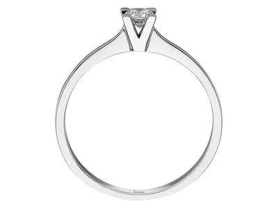 Zarter Solitärring mit 0,19 ct Labordiamant in Weißgold