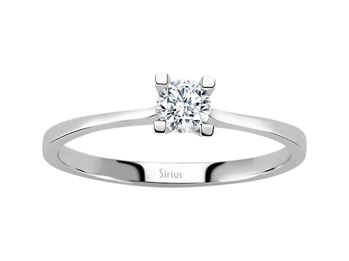 Eleganter Solitärring mit 0,25 ct Labordiamant in Weißgold