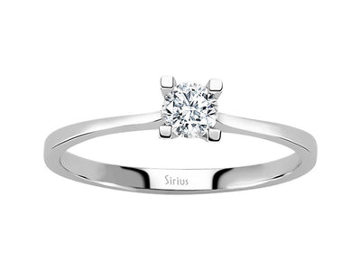 Eleganter Solitärring mit 0,25 ct Labordiamant in Weißgold