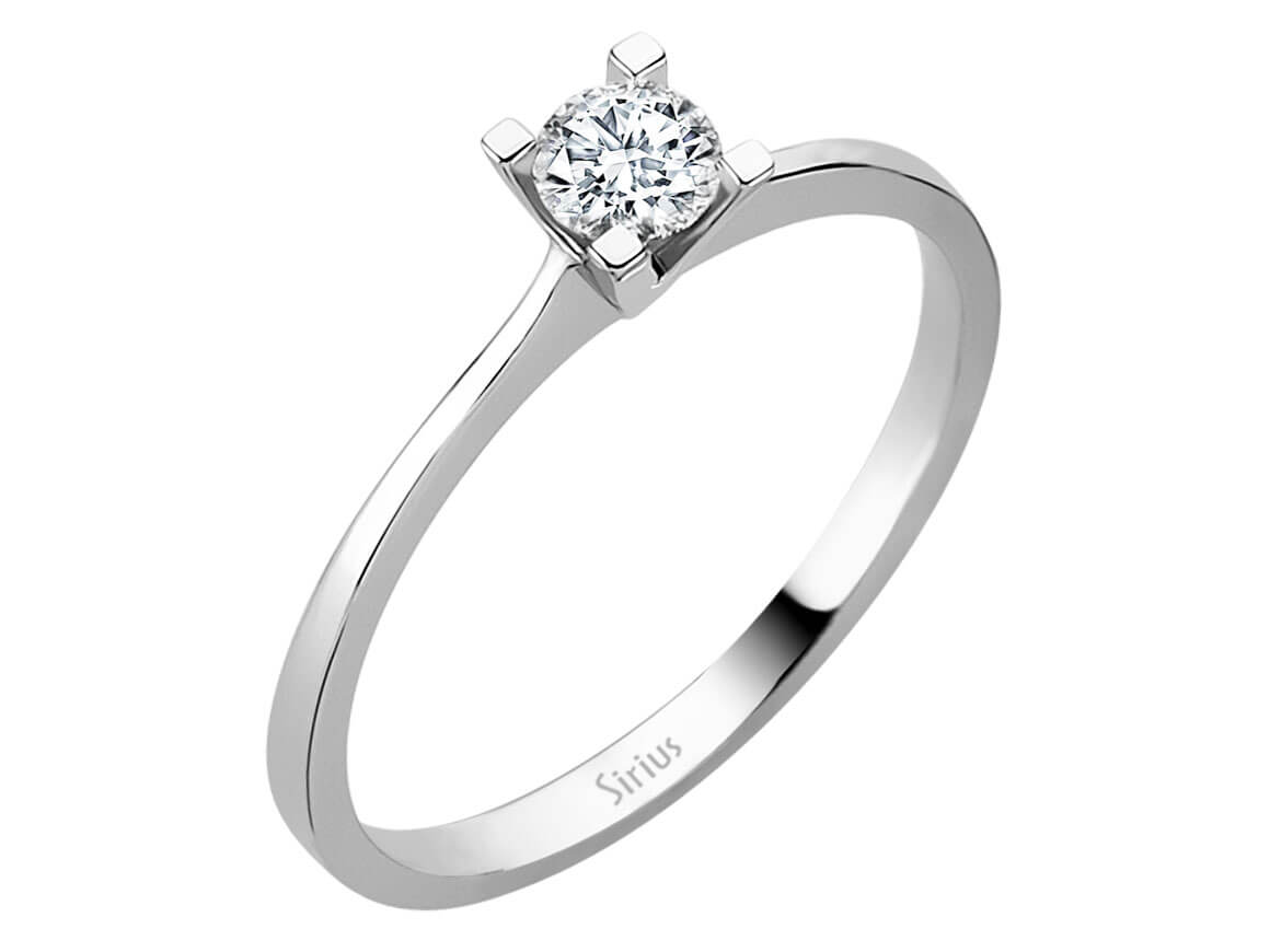 Eleganter Solitärring mit 0,25 ct Labordiamant in Weißgold