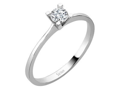 Eleganter Solitärring mit 0,25 ct Labordiamant in Weißgold