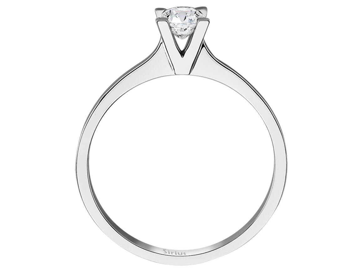 Zeitlose Solitär-Ring mit 0,37 ct Labordiamant in 14K Weißgold
