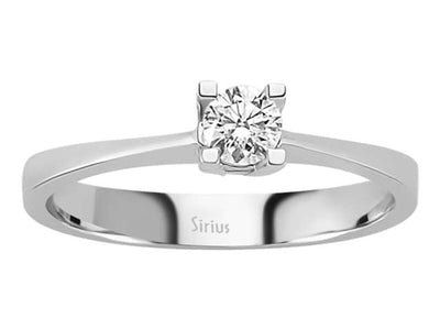 Klassischer Solitärring mit Labor-Diamant – 0,22 ct in 14K Weißgold