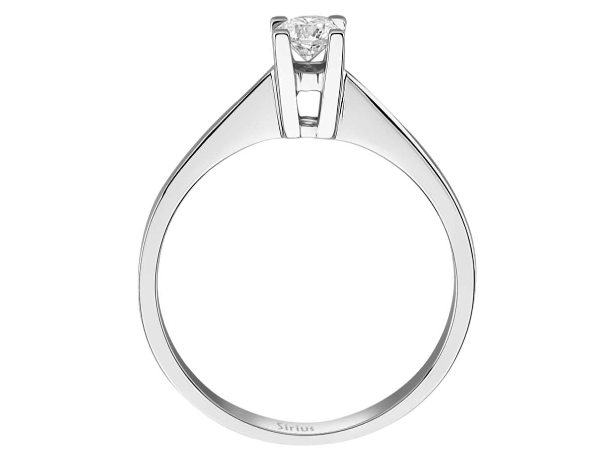 Klassischer Solitärring mit Labor-Diamant – 0,22 ct in 14K Weißgold