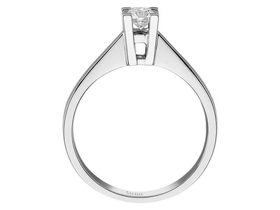 Feiner Solitärring mit Labor-Diamant – 0,27 ct in 14K Weißgold